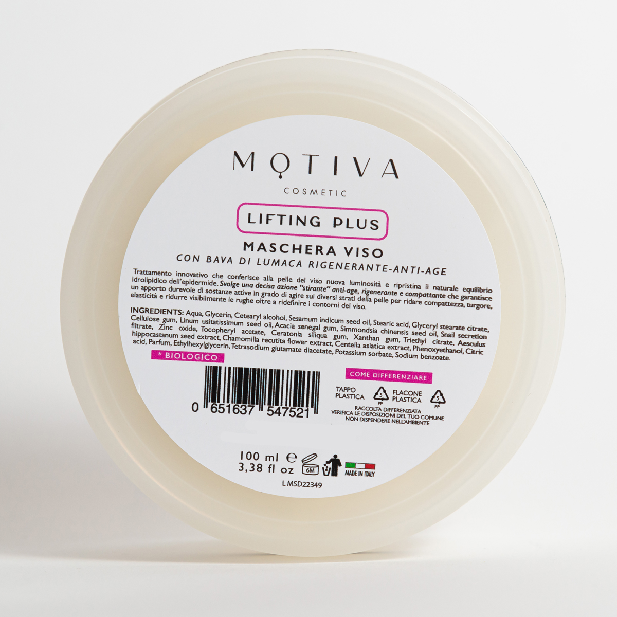 maschera viso lifting